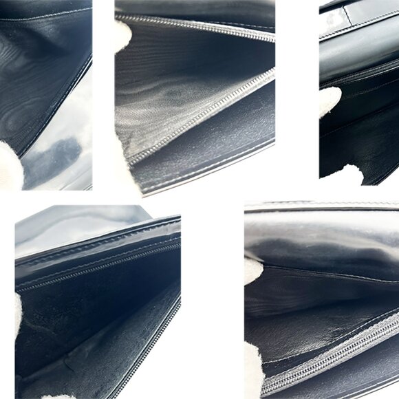 Gucci Patent Leather Long Wallet Black Unisex - Picture 8 of 11